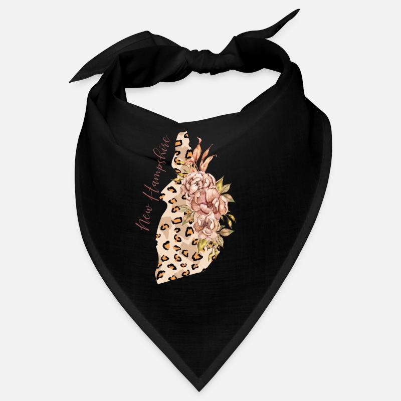 New Hampshire Leopard Pattern Map Leo Bandana