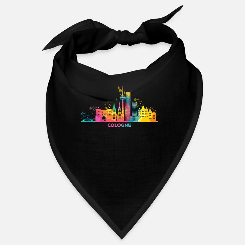Kölner Skyline Bunt Stadtbild Köln Bandana
