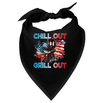 Chill out Grill out - Bandana - Schwarz - Vorne