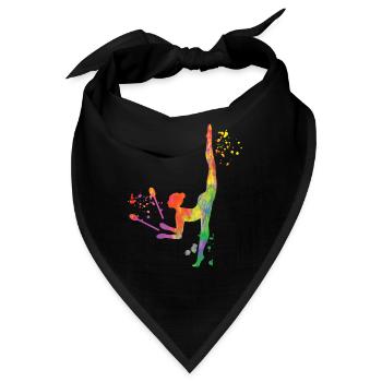 Gymnastin Mit Keulen Rhythmische Sportgymnastik - Bandana - Schwarz - Vorne