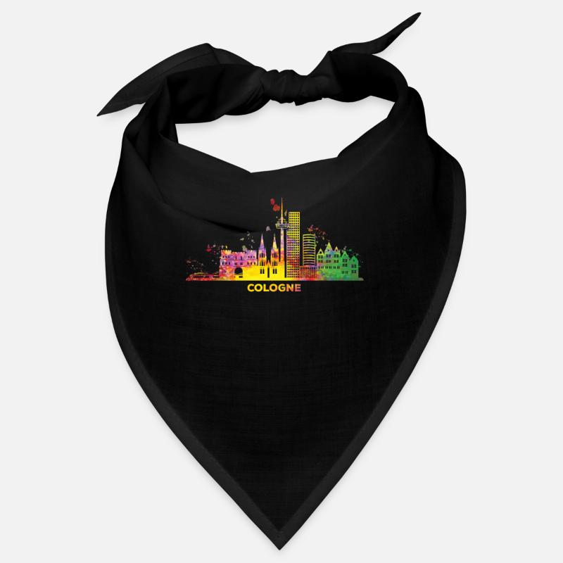 Kölner Skyline Bunt Stadtbild Köln Bandana