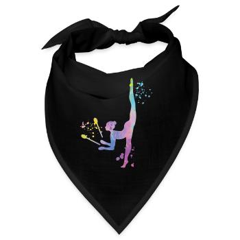 Gymnastin Mit Keulen Rhythmische Sportgymnastik - Bandana - Schwarz - Vorne