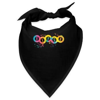 Bingo Bälle Farbsprotzer Frauen Männer Bingo - Bandana - Schwarz - Vorne
