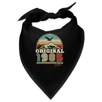 Kultiges 1985er Geburtstagsgeschenk - Bandana - Schwarz - Vorne