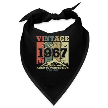 Ursprünglich 1967 Vintage Geburtstags-Retro - Bandana - Schwarz - Vorne