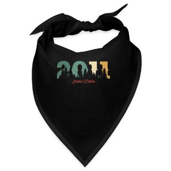 Vintage Natur Geburtstagsgeschenk 2011 - Bandana - Schwarz - Vorne