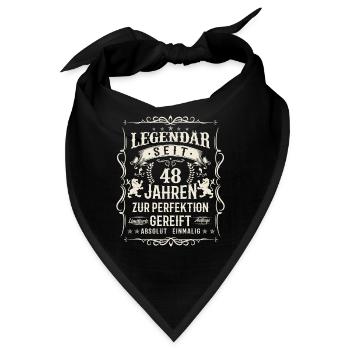 Vintage Geburtstagsgeschenk 48 Jahre Perfektion - Bandana - Schwarz - Vorne