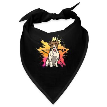 Jack Russell - Bandana - Schwarz - Vorne