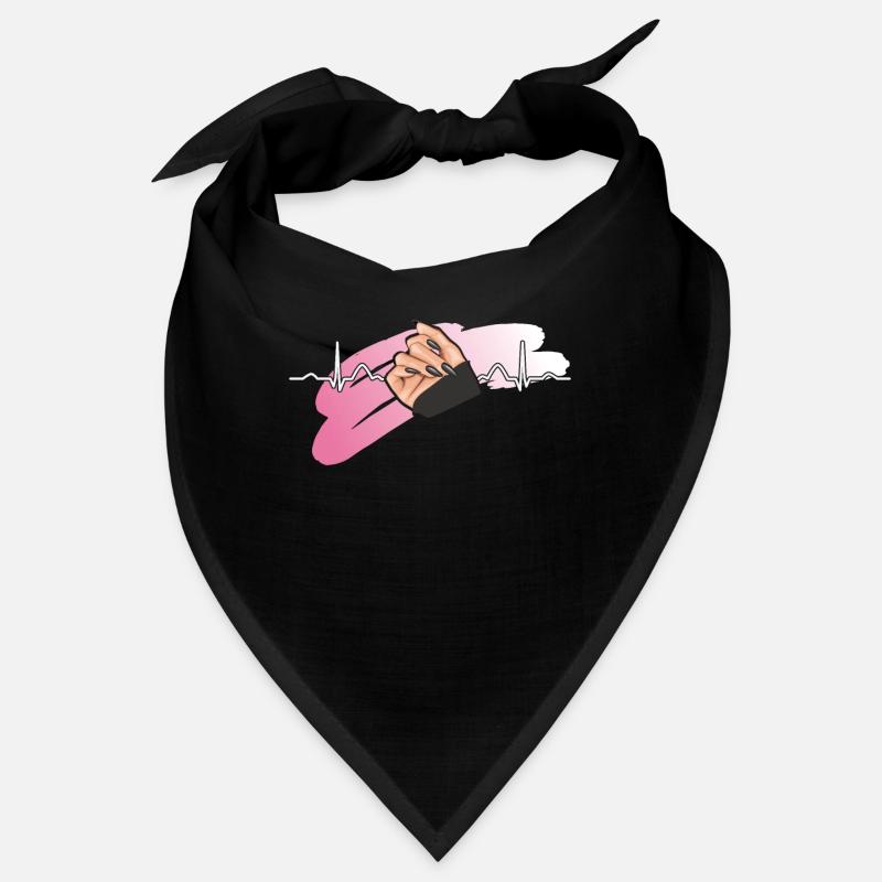 Heartbeat Nail Design Nail Studio Tech Bandana