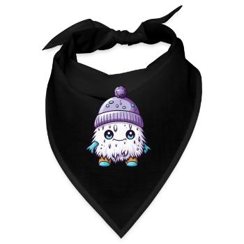Winter Eskimo Comic Winterlich - Bandana - Schwarz - Vorne