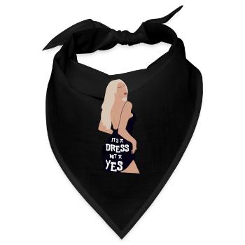 Es ist ein Kleid, kein Ja - Bandana - Schwarz - Vorne