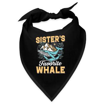 Schwesters Lieblingswal - Bandana - Schwarz - Vorne