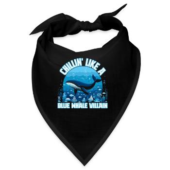 Chillen wie ein Blauwal-Bösewicht - Bandana - Schwarz - Vorne