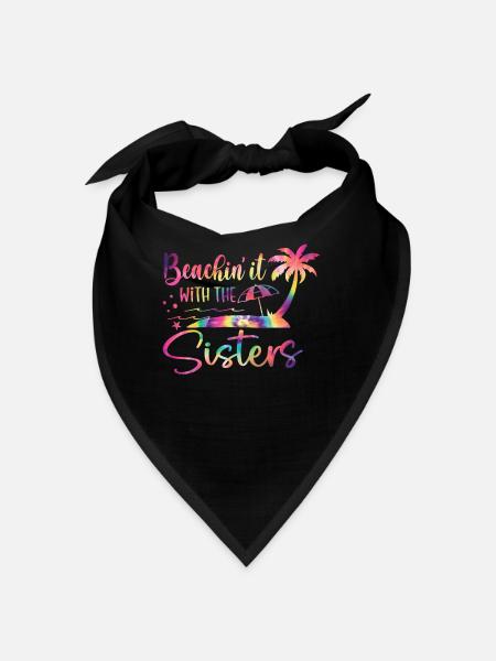 Beaching It With The Sisters Trip - Bandana - black - Front