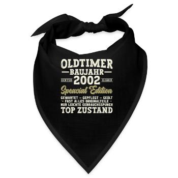 Vintage 2002 - Legendary Birth Year - Bandana - Schwarz - Vorne