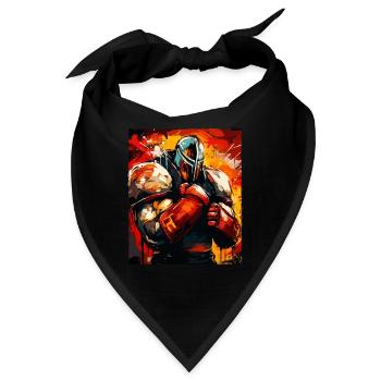 Ritter Boxer Kämpfer - Bandana - Schwarz - Vorne