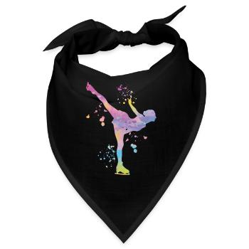 Eiskunstläufer Schlittschuhlaufen Eiskunstlauf - Bandana - Schwarz - Vorne