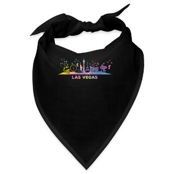 Las Vegans Skyline Stadtbild Las Vegas - Bandana - Schwarz - Vorne
