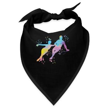 Eiskunstläufer Schlittschuhlaufen Eiskunstlauf - Bandana - Schwarz - Vorne