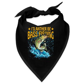 Ich wäre lieber Barschfischen - Bandana - Schwarz - Vorne
