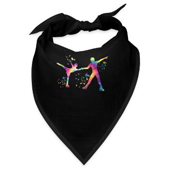 Eiskunstläufer Schlittschuhlaufen Eiskunstlauf - Bandana - Schwarz - Vorne