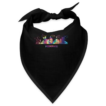 Memphean Skyline Memphis - Bandana - Schwarz - Vorne