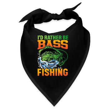 Ich wäre lieber Barschfischen - Bandana - Schwarz - Vorne