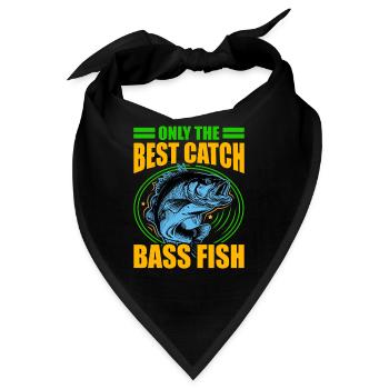 Nur der beste Fang Barschfische - Bandana - Schwarz - Vorne