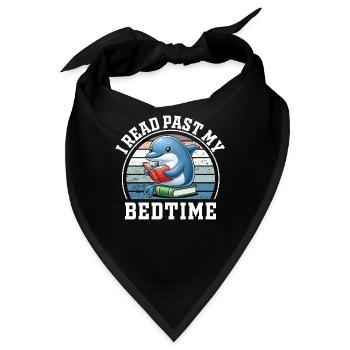 Ich Lese Nach Der Schlafenszeit Lesen Delfin - Bandana - Schwarz - Vorne