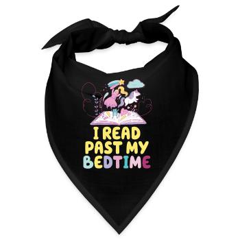 Ich Lese Nach Der Schlafenszeit Einhorn - Bandana - Schwarz - Vorne