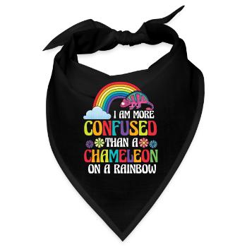 Ich Bin Verwirrter Als Ein Chamäleon - Bandana - Schwarz - Vorne