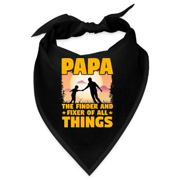 Papa, der Finder und Fixierer aller Dinge - Bandana - Schwarz - Vorne