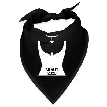 Braut 2025 Hochzeit Junggesellinnenabschied JGAS - Bandana - Schwarz - Vorne