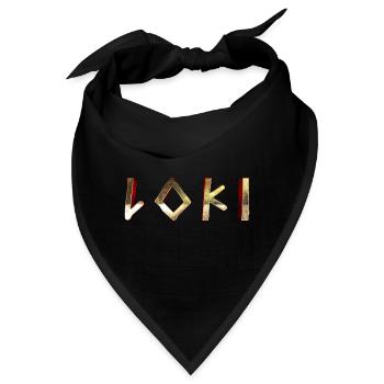nordische Wikinger Loki Mythologie Odin Geschenk - Bandana - Schwarz - Vorne