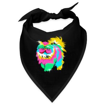 Perser Katze - Bandana - Schwarz - Vorne