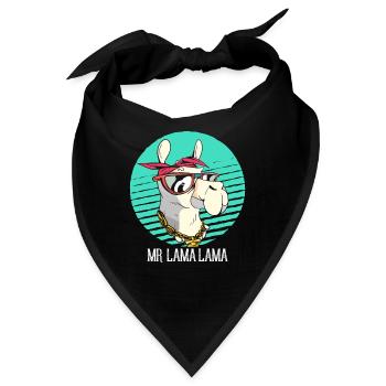 Llama - Bandana - Schwarz - Vorne