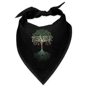 Tree of life Dog yoga dont hate mediate namaste - Bandana - Schwarz - Vorne