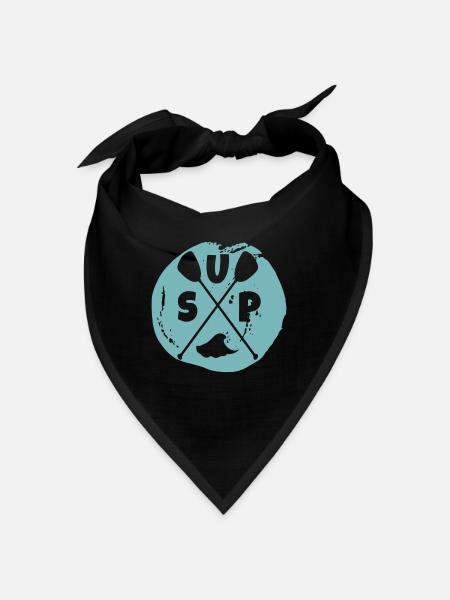 Sup Paddleboarding Stand Up Paddling Paddleboard - Bandana - noir - Devant