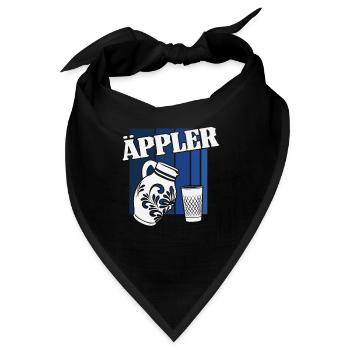 Hessischer Äppler, Apfelwein - Bandana - Schwarz - Vorne