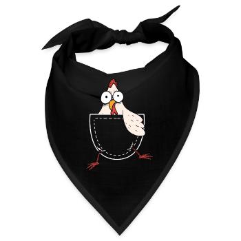 Funny Farmer Animal Pet Pocket Hen - Bandana - Schwarz - Vorne