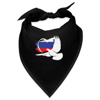 Peace-Zeichen, Frieden für Russland - Bandana - Schwarz - Vorne