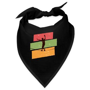 Retro vintage Slackline - Bandana - Schwarz - Vorne