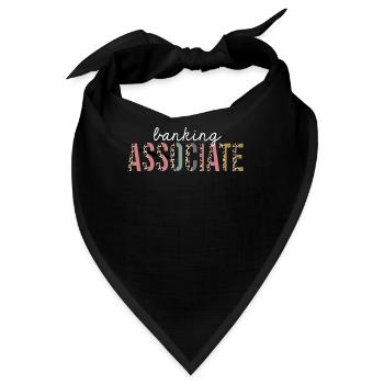 Bankmitarbeiter Leopard Print Lustiges Geschenk - Bandana - Schwarz - Vorne