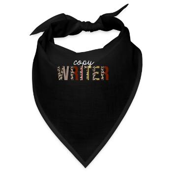 Copy Writer Leopard Print Lustiges Geschenk - Bandana - Schwarz - Vorne