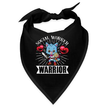 School Social Work Month Cat - Bandana - Schwarz - Vorne