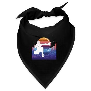 Vaporwave Arrowtag - Bandana - Schwarz - Vorne