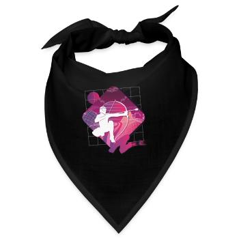 Vaporwave Arrowtag - Bandana - Schwarz - Vorne
