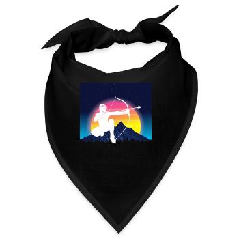 Vaporwave Arrowtag - Bandana - Schwarz - Vorne