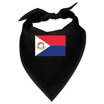 Offizielle Sint Maarten Flagge Maartener Country Pride - Bandana - Schwarz - Vorne