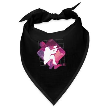 Vaporwave Paintball - Bandana - Schwarz - Vorne